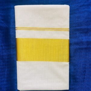 kerala cotton kasavu  saree with lines