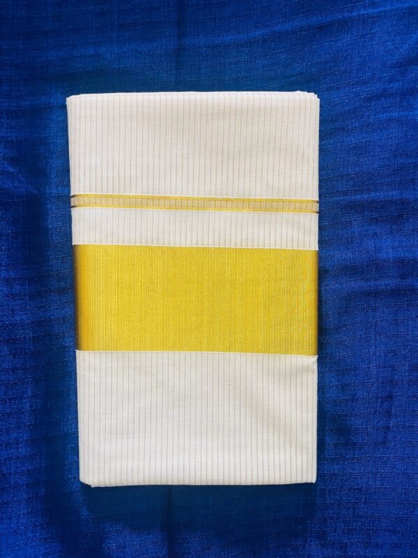 kerala cotton kasavu  saree with lines
